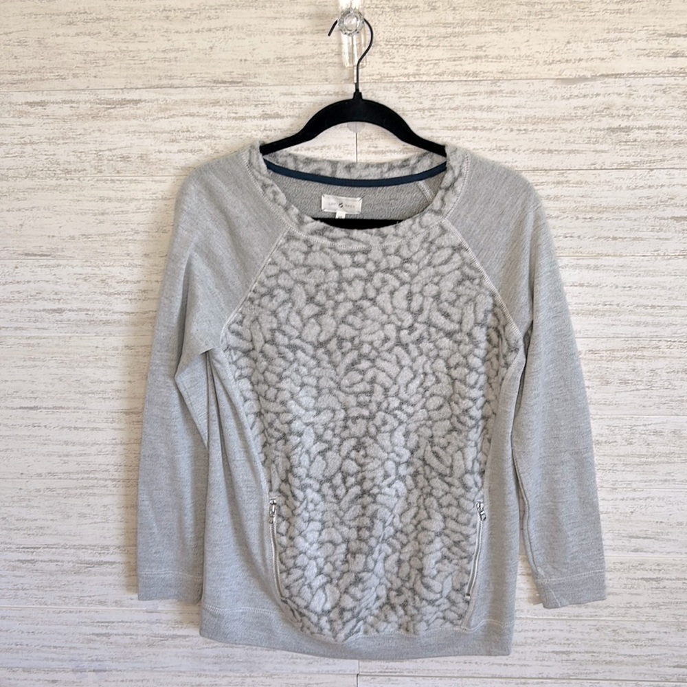 Lou & Grey Leopard Print Sweater | SIZE XS
